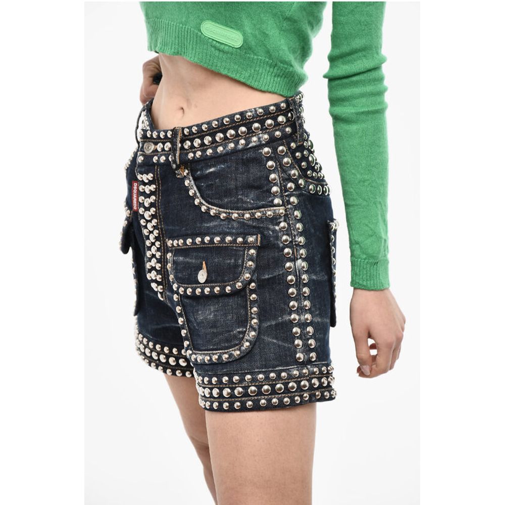 Dsquared² Nieten-Denim-Shorts