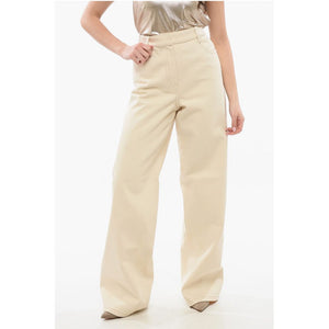 Prada Denims aus Canvas mit hoher Taille und weitem Bein