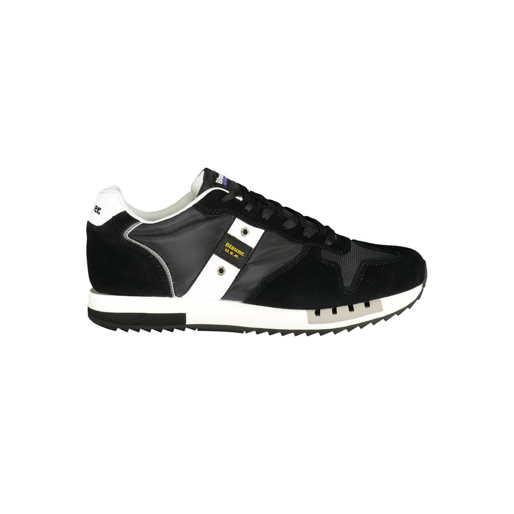 Blauer Schwarzer Polyester Herren Sneaker
