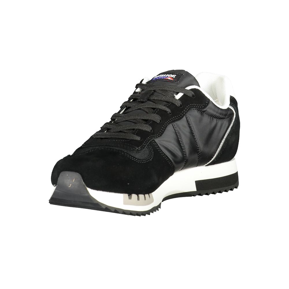 Blauer Schwarzer Polyester Herren Sneaker