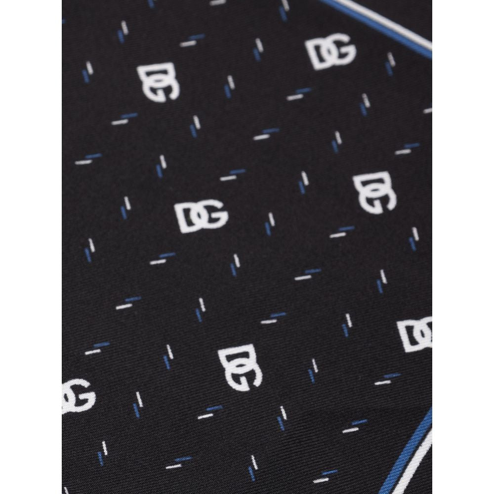 Dolce & Gabbana Einstecktuch aus schwarzer Seide