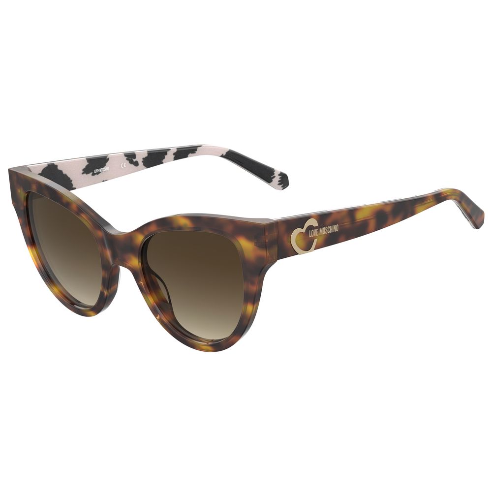 Love Moschino Braune Acetat-Sonnenbrille
