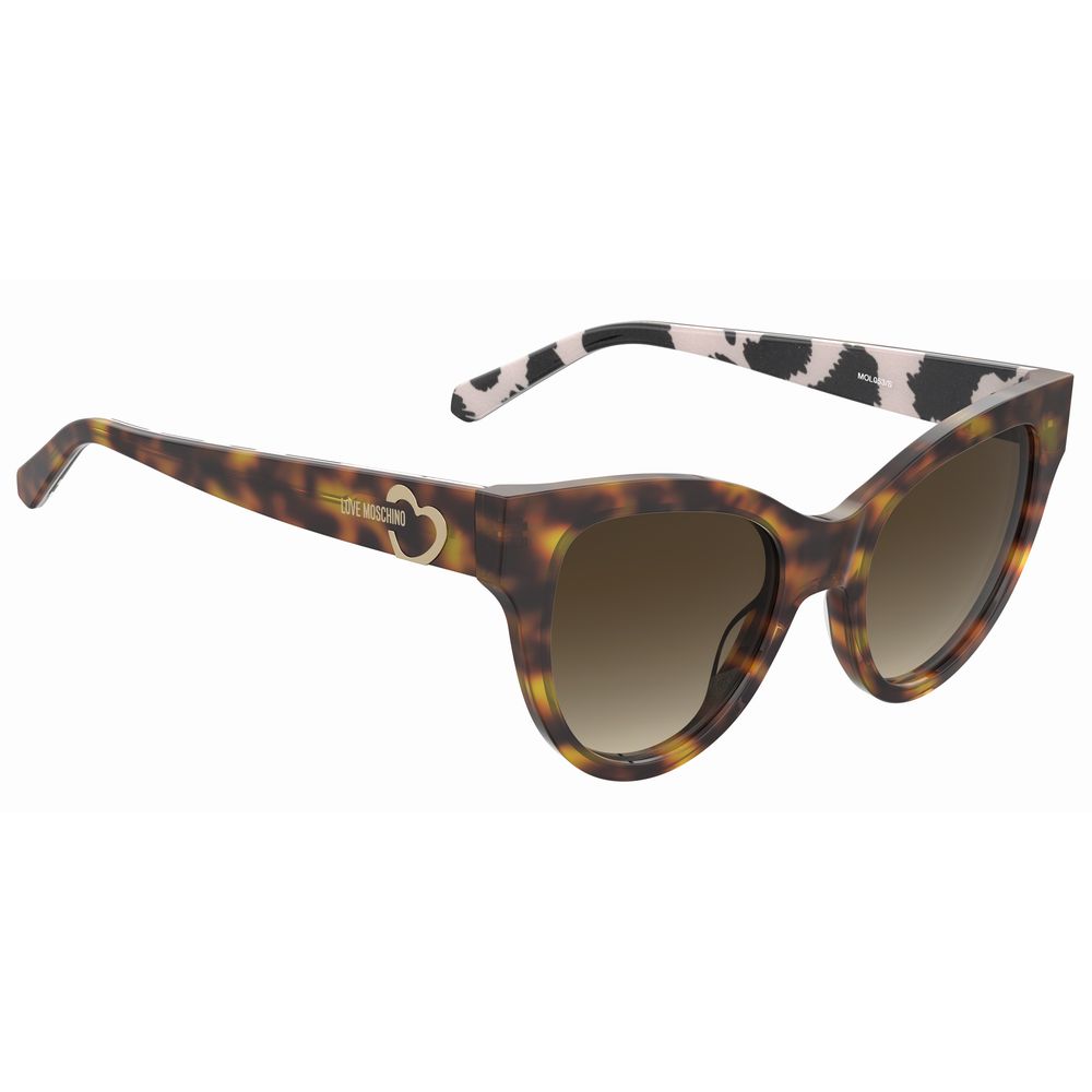 Love Moschino Braune Acetat-Sonnenbrille
