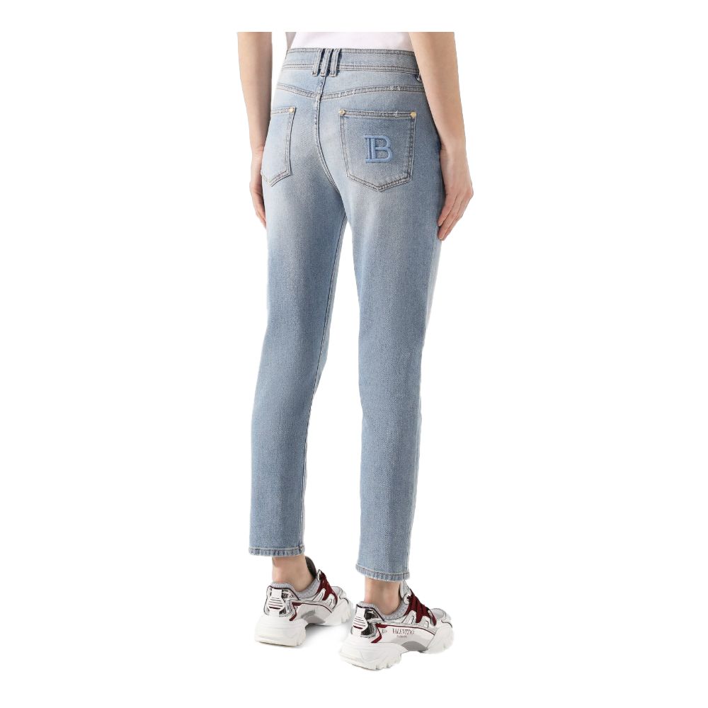 Balmain Blaue Baumwolljeans &amp