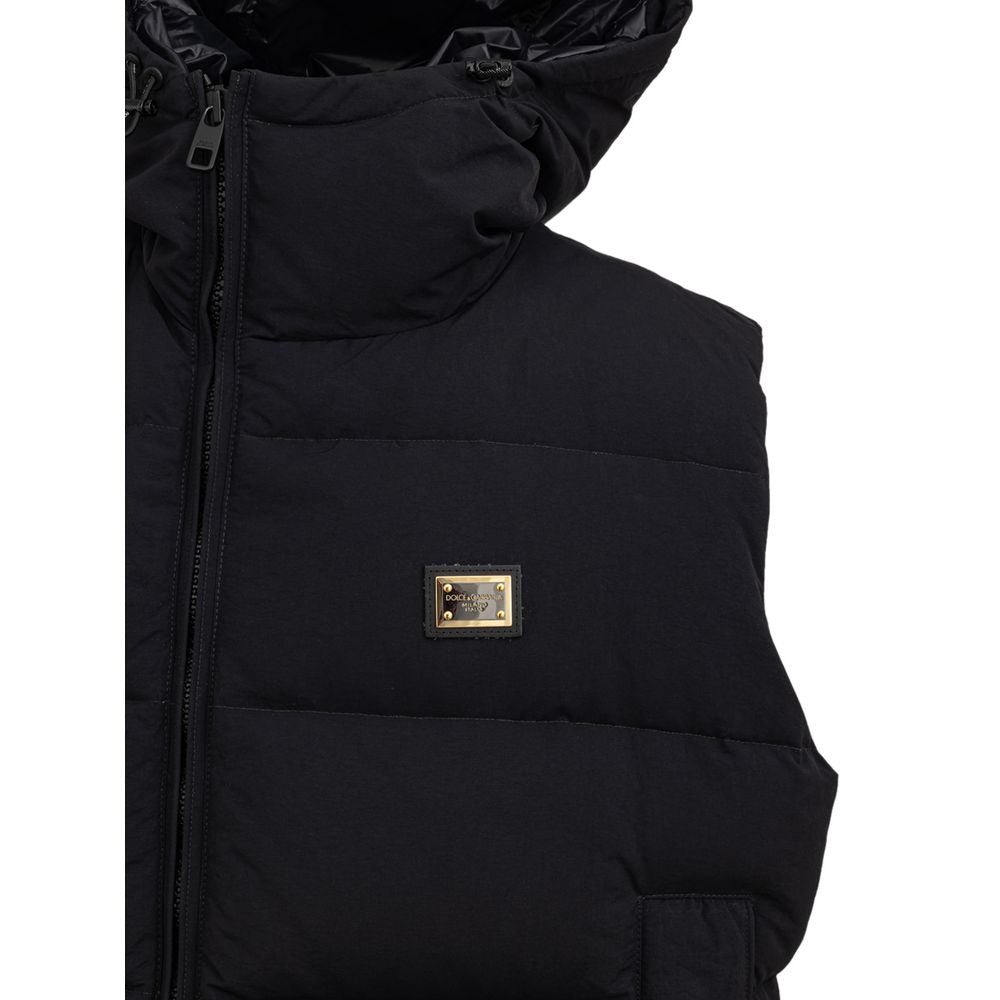 Dolce & Gabbana Schwarze Polyester Sleveless Jacke
