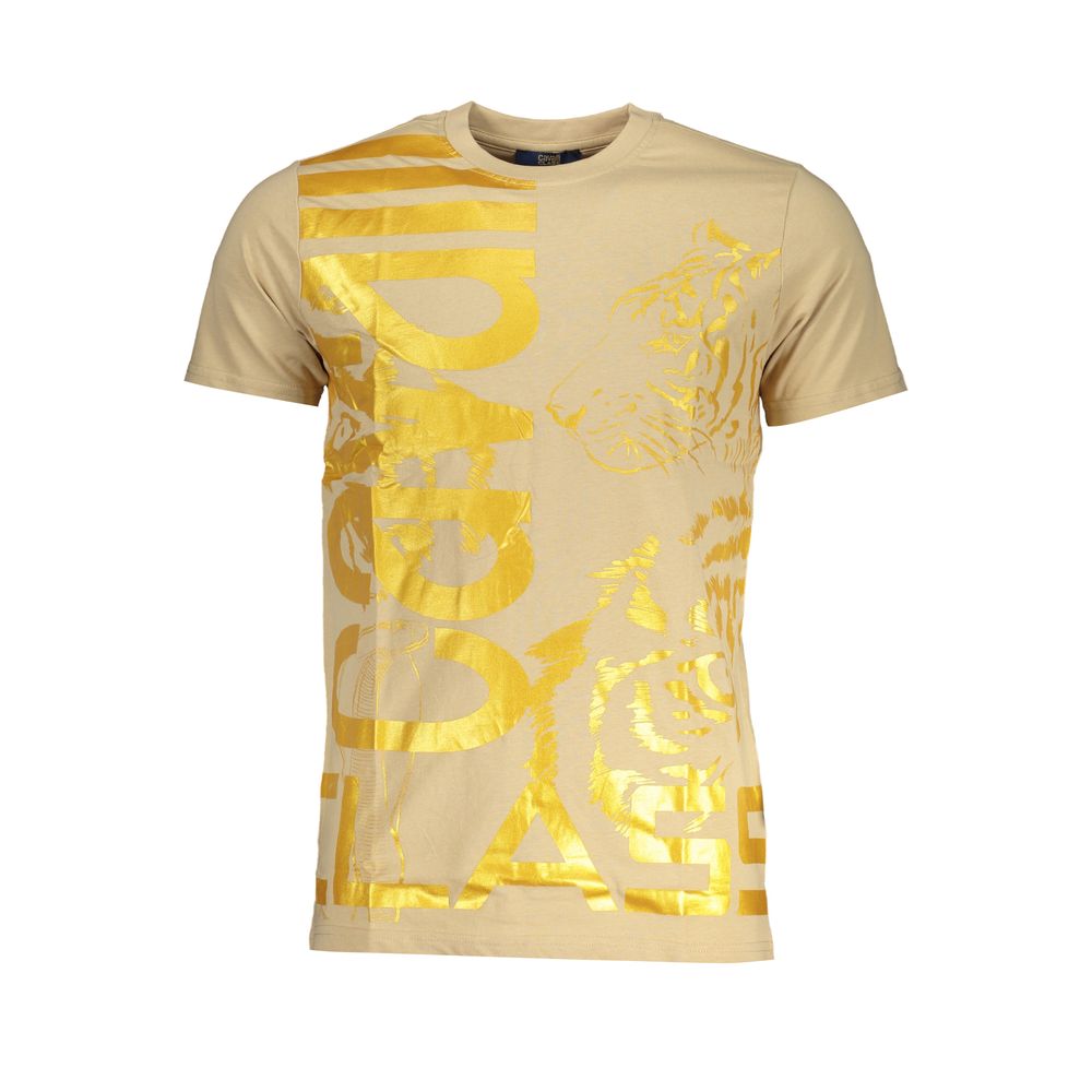 Cavalli Class T-Shirt aus beiger Baumwolle