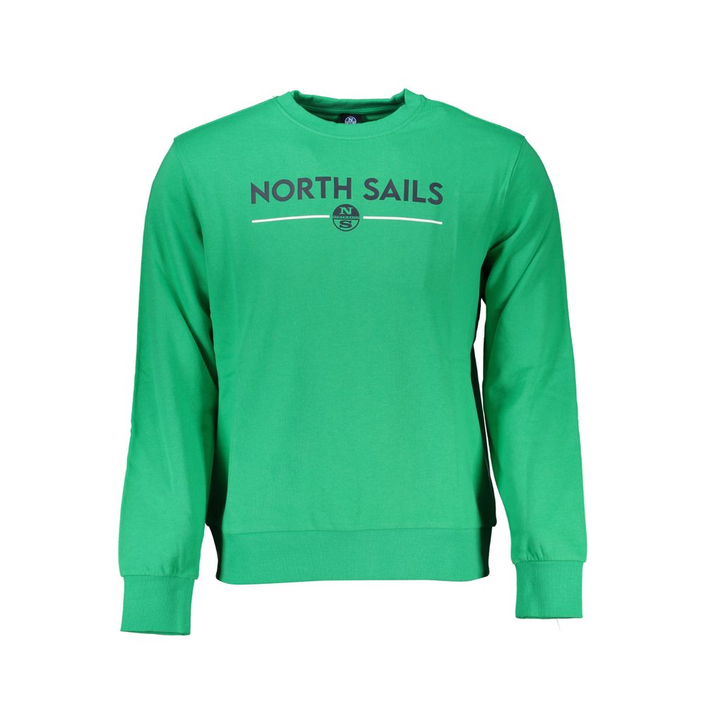 North Sails Grüner Baumwollpullover für Männer