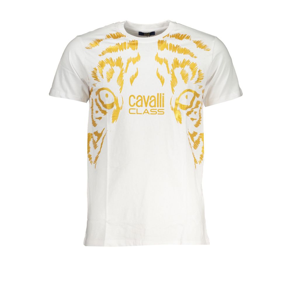 Cavalli Class T-Shirt aus weißer Baumwolle