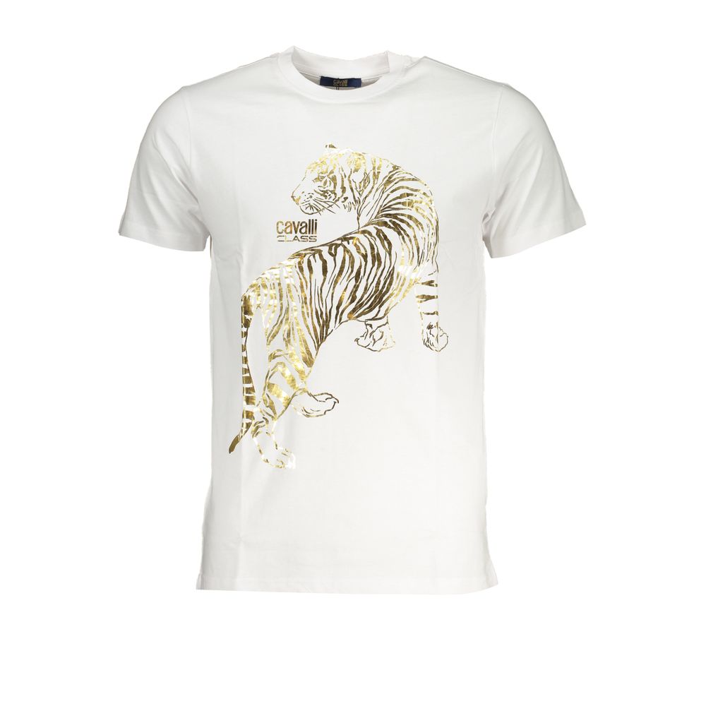 Cavalli Class T-Shirt aus weißer Baumwolle