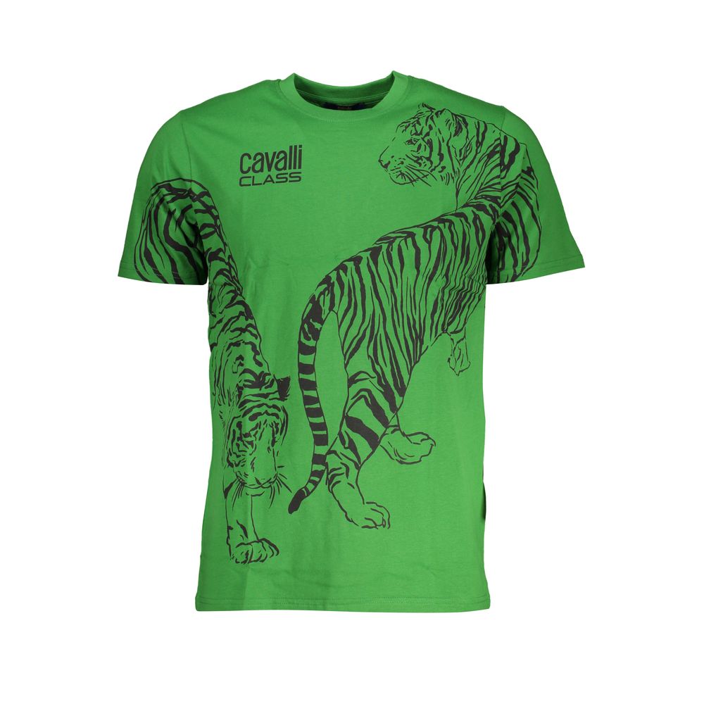 Cavalli Class T-Shirt aus grüner Baumwolle