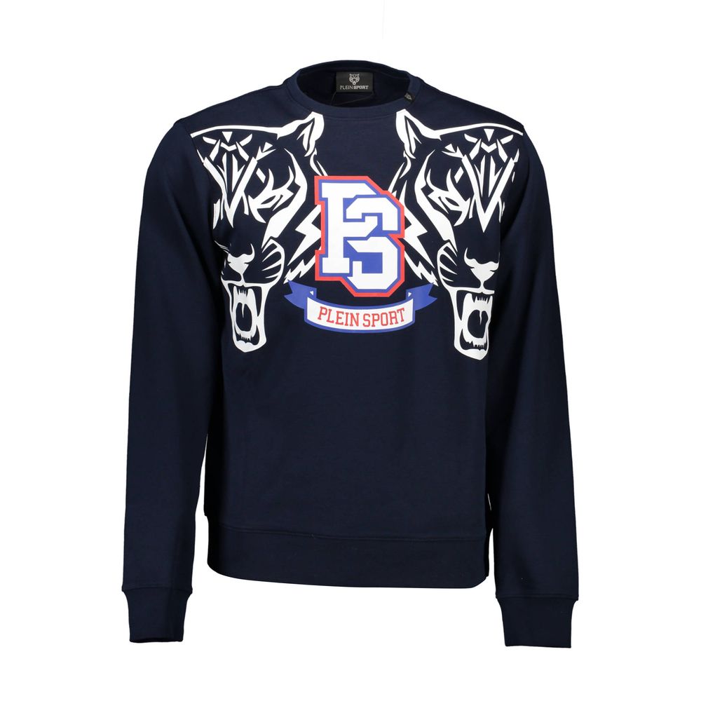 Plein Sport Blauer Baumwollpullover für Männer