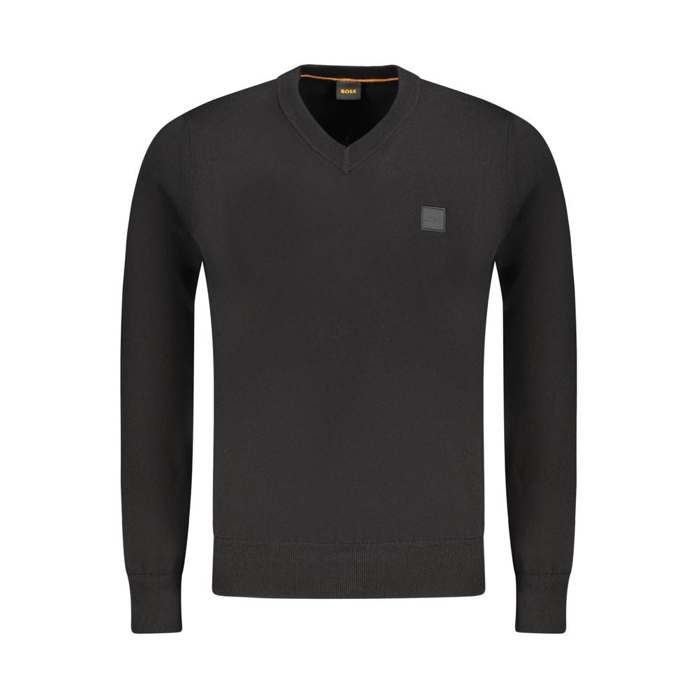 Hugo Boss Schwarzer Baumwollpullover