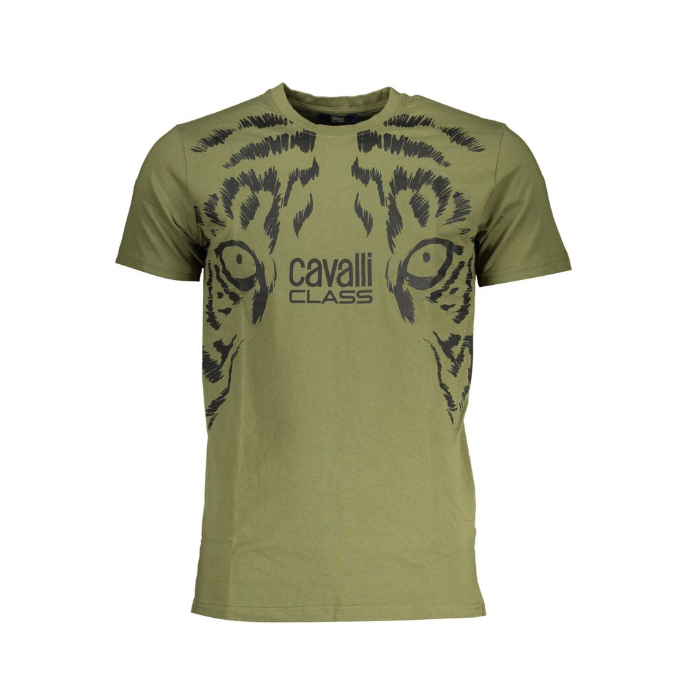 Cavalli Class T-Shirt aus grüner Baumwolle
