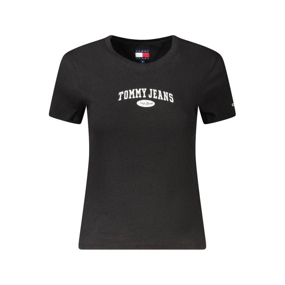 Tommy Hilfiger Schwarze Baumwolle Tops & T-Shirt