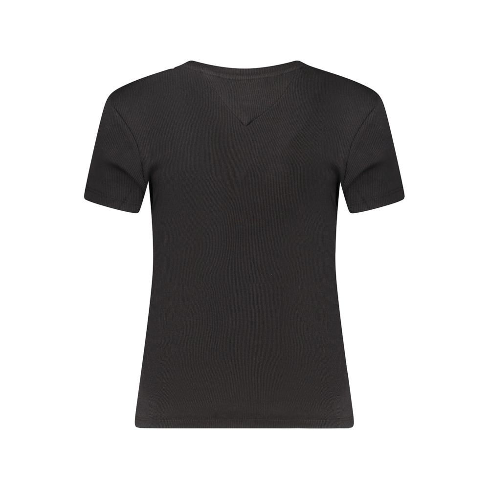 Tommy Hilfiger Schwarze Baumwolle Tops & T-Shirt