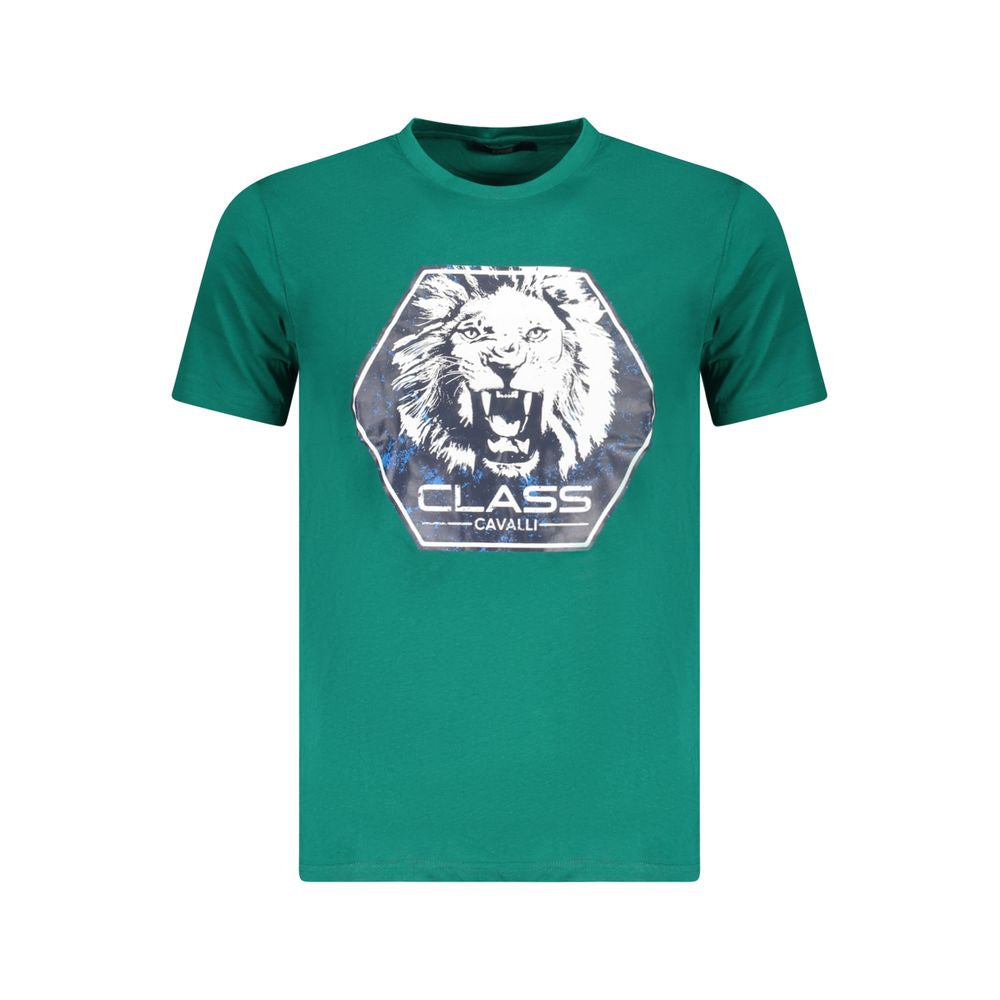 Cavalli Class T-Shirt aus grüner Baumwolle