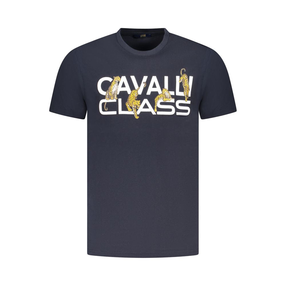 Cavalli Class Blau Baumwolle Männer T-Shirt