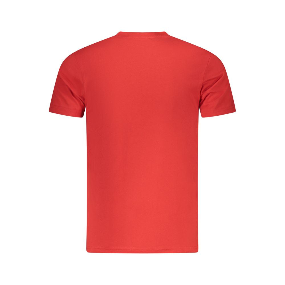 Cavalli Class Rotes Baumwolle Männer T-Shirt