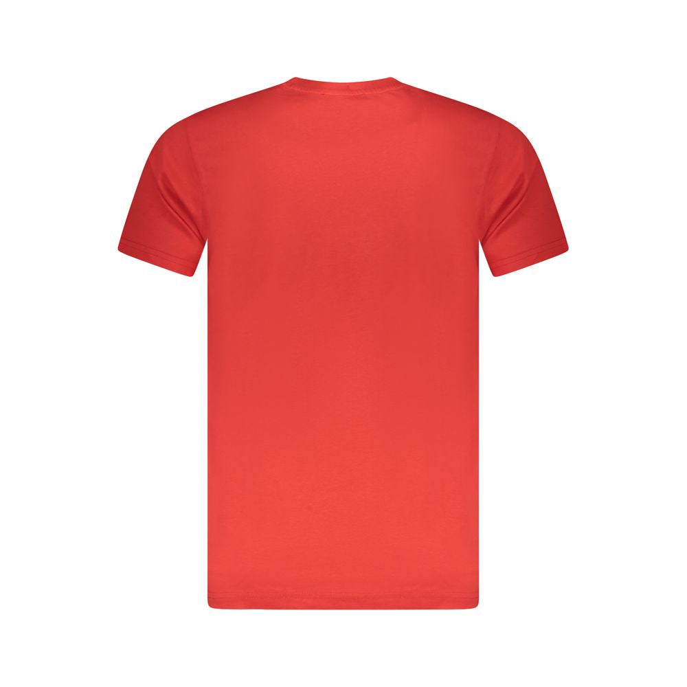 Cavalli Class Rotes Baumwolle Männer T-Shirt