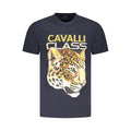 Cavalli Class Blu Cotton Men T-Shirt