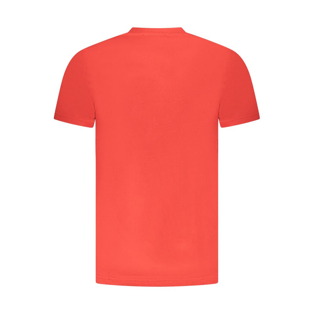 Cavalli Class Rotes Baumwolle Männer T-Shirt