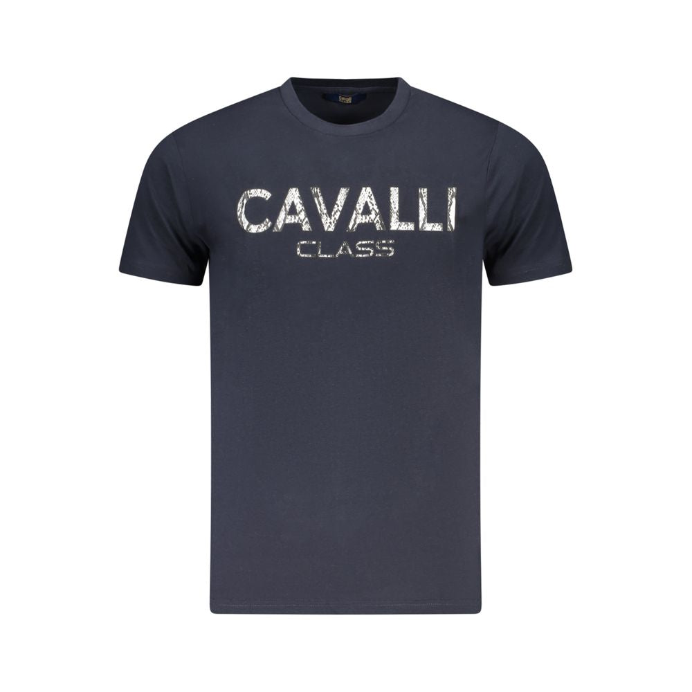 Cavalli Class Blau Baumwolle Männer T-Shirt