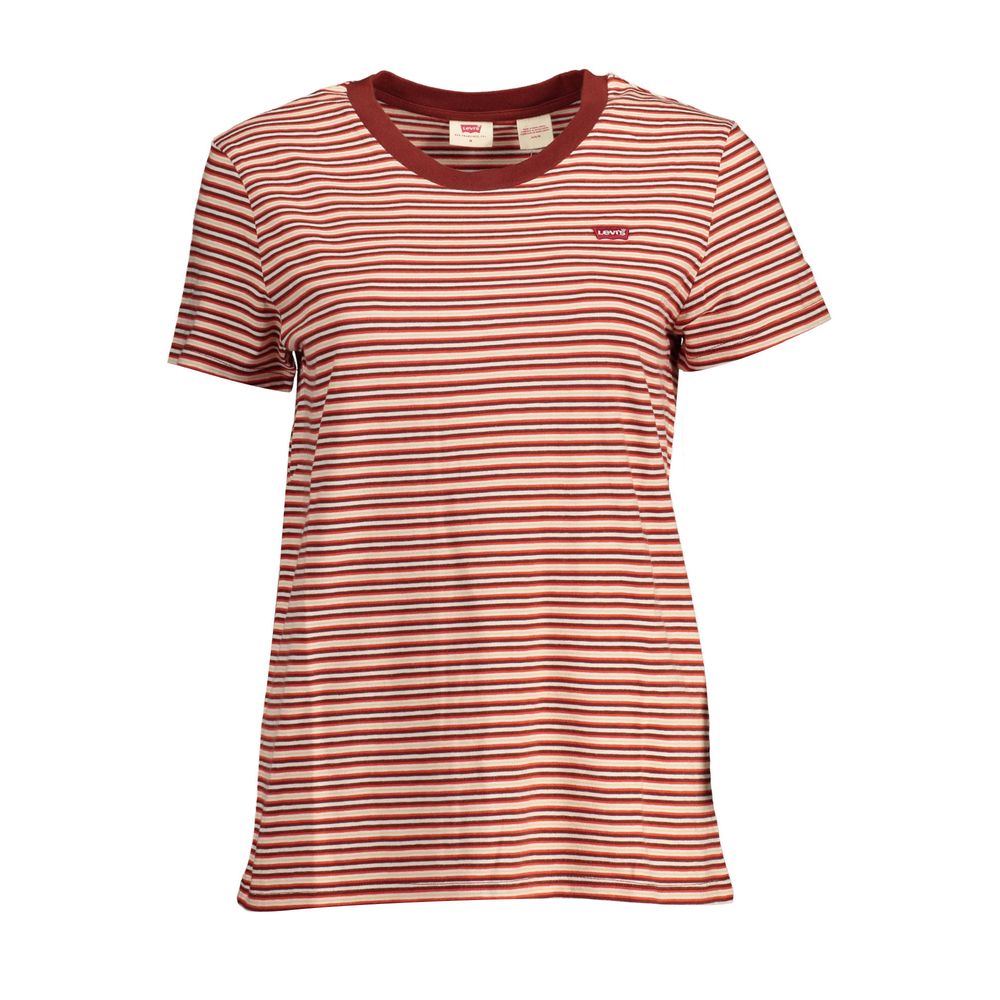 Levi's Rotes Baumwoll-T-Shirt für Frauen