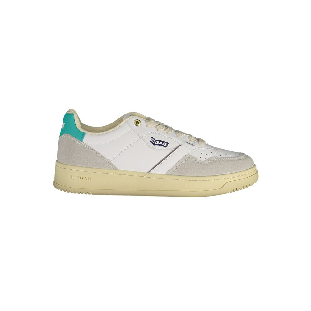 Gas Weißes Kunstleder Damen Sneaker