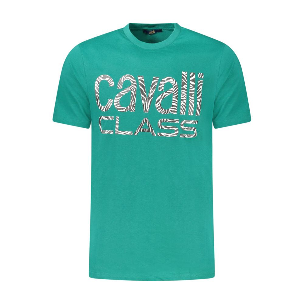 Cavalli Class T-Shirt aus grüner Baumwolle