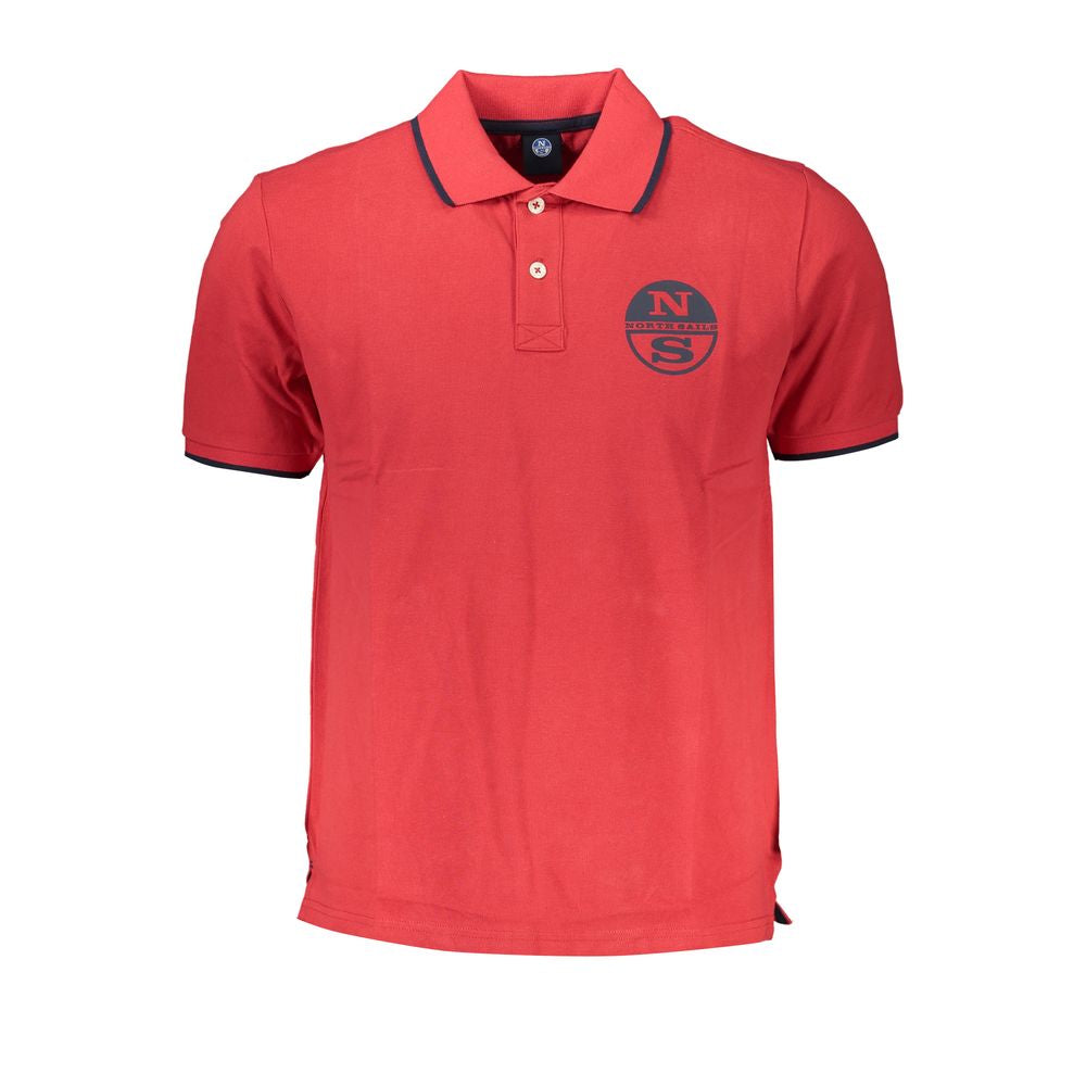 North Sails Rotes Baumwoll-Poloshirt