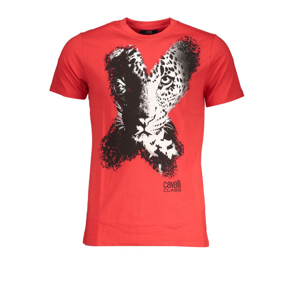 Cavalli Class T-Shirt aus roter Baumwolle
