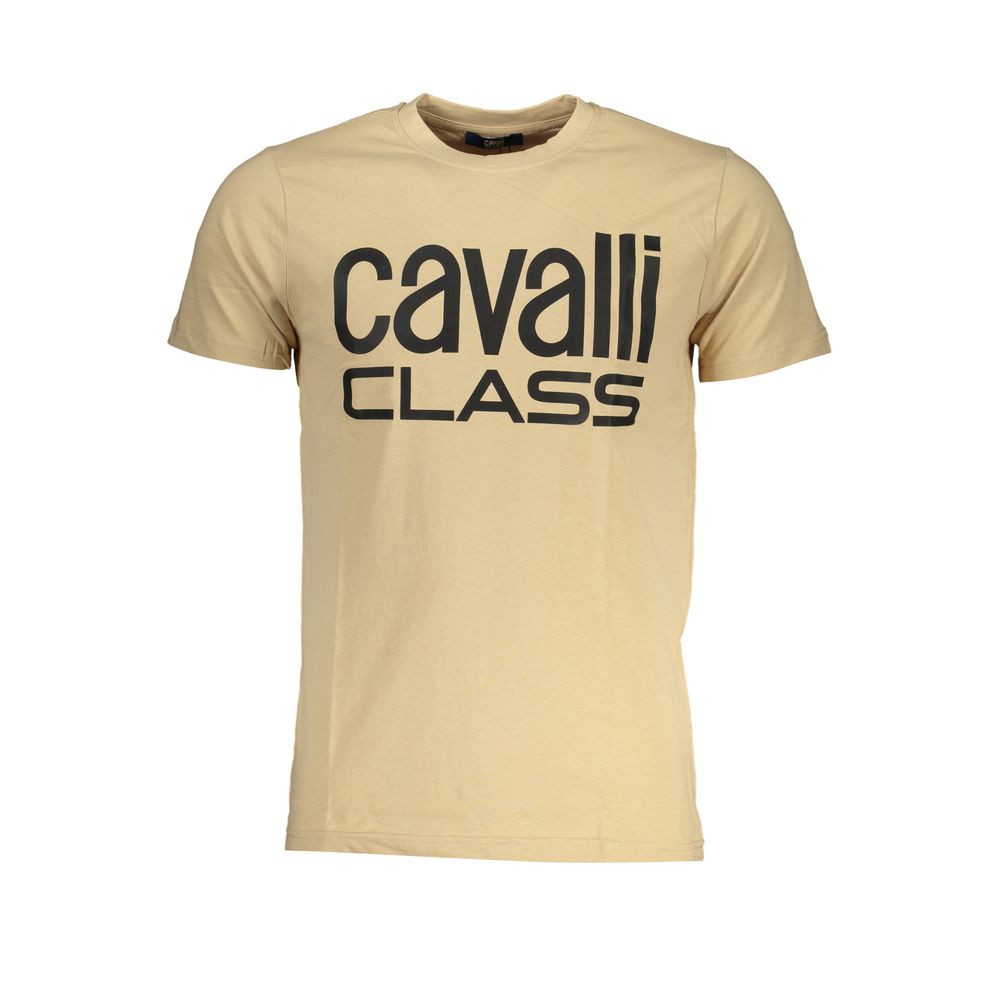 Cavalli Class T-Shirt aus beiger Baumwolle