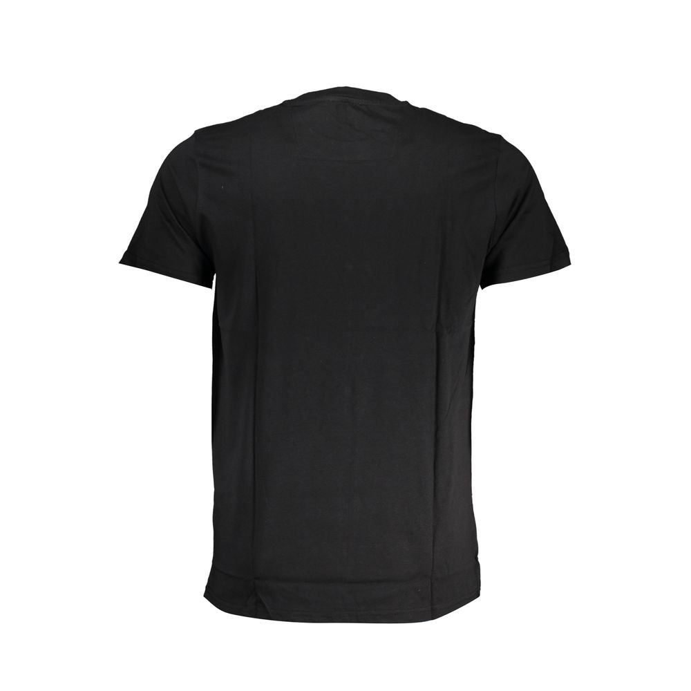 Cavalli Class Schwarzes T-Shirt aus Baumwolle