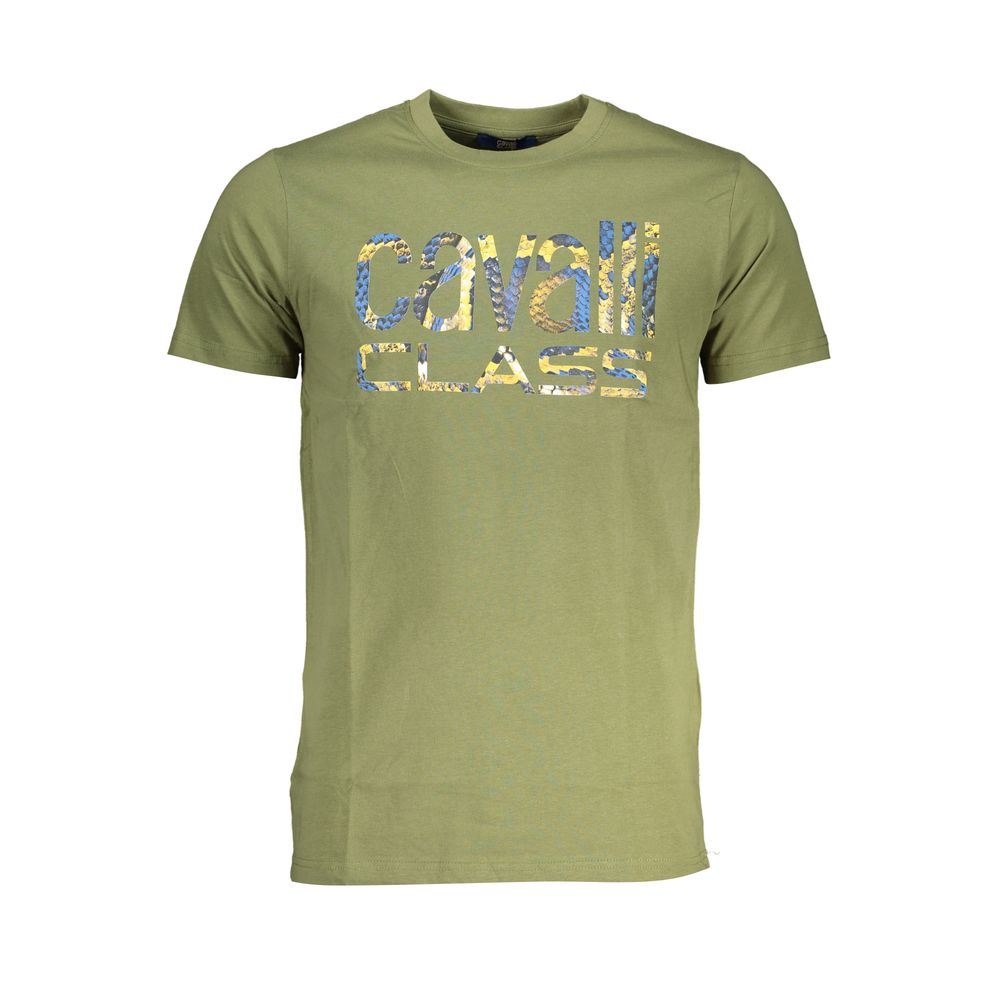 Cavalli Class T-Shirt aus grüner Baumwolle