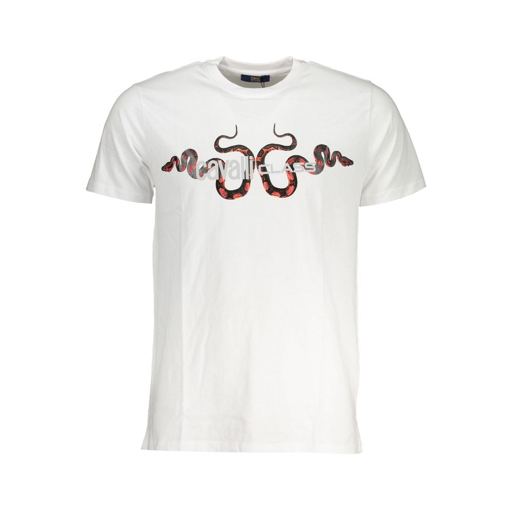 Cavalli Class T-Shirt aus weißer Baumwolle