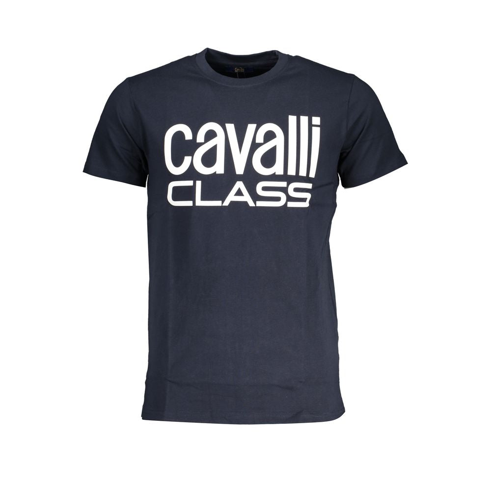 Cavalli Class T-Shirt aus blauer Baumwolle