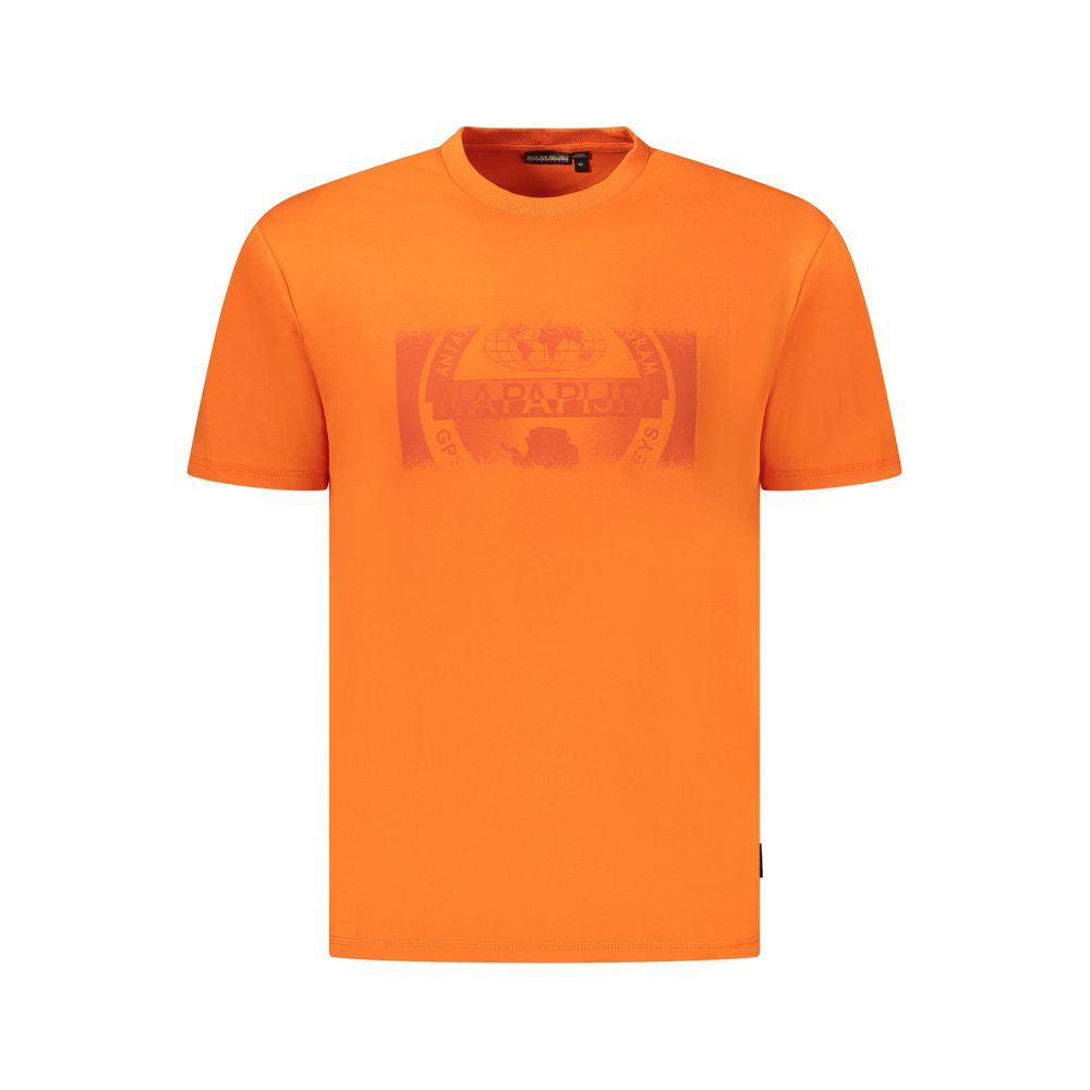 Napapijri Orange Baumwolle Männer T-Shirt