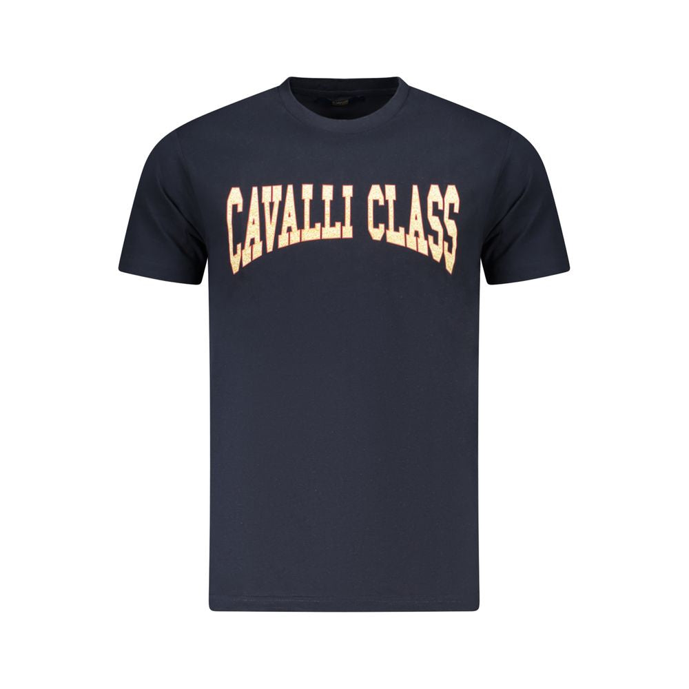 Cavalli Class Blau Baumwolle Männer T-Shirt