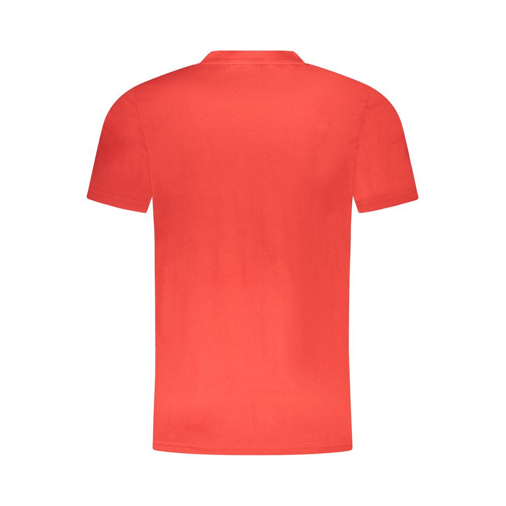 Cavalli Class Rotes Baumwolle Männer T-Shirt