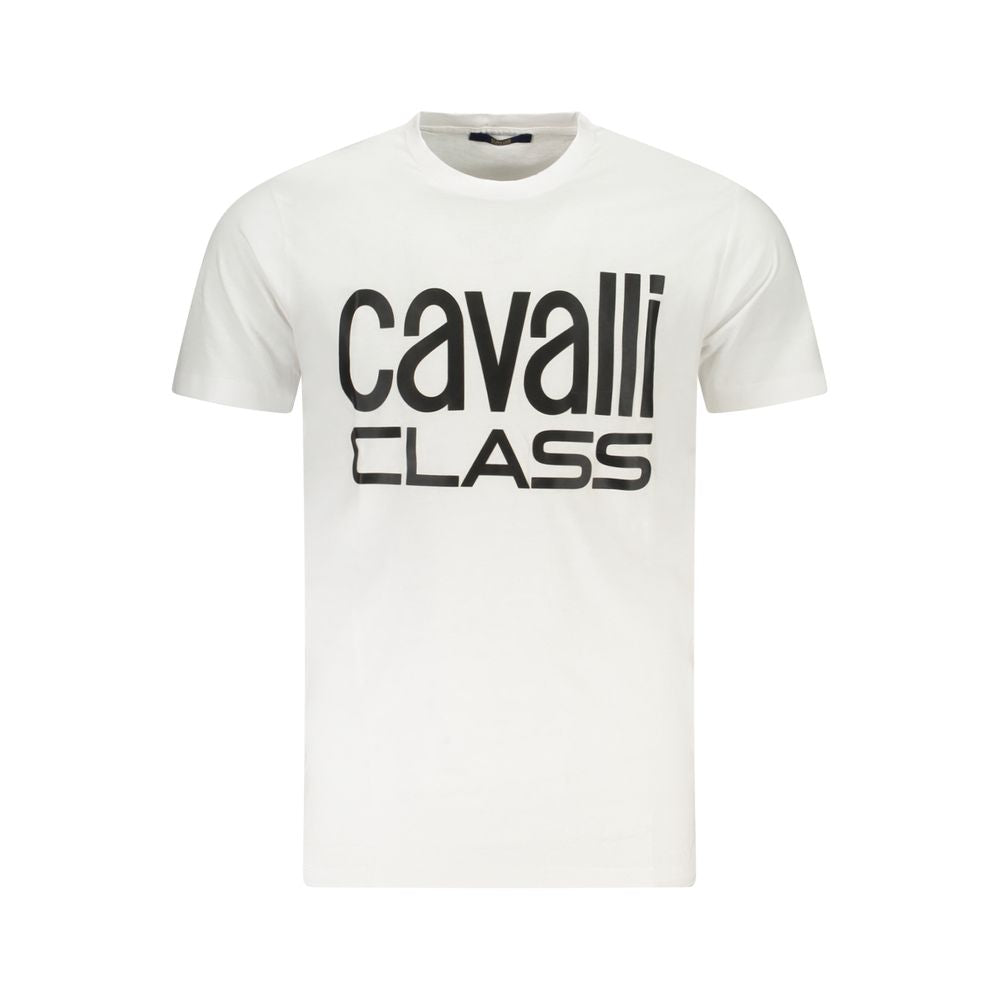 Cavalli Class T-Shirt aus weißer Baumwolle