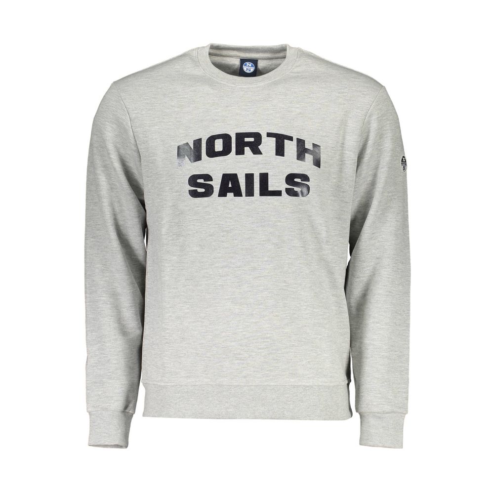 North Sails Grauer Baumwollpullover für Männer