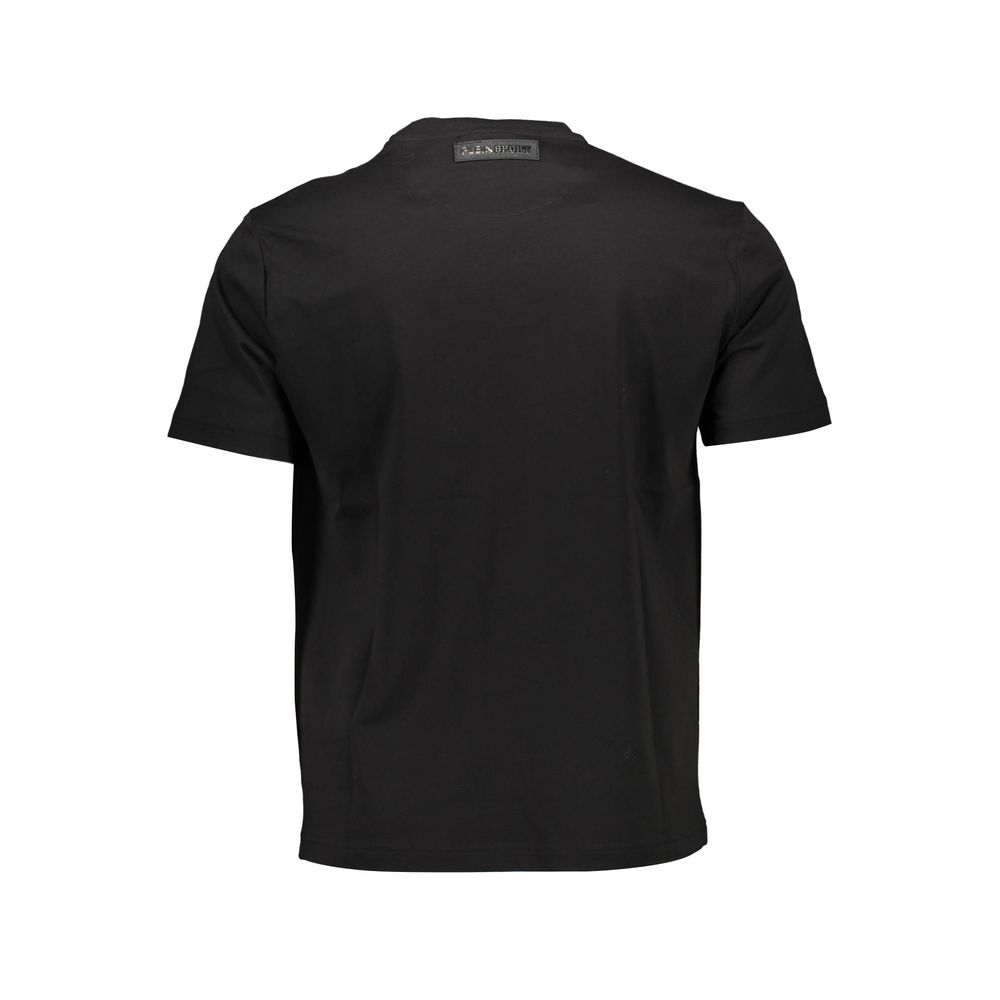 Plein Sport Schwarzes Baumwolle Männer T-Shirt