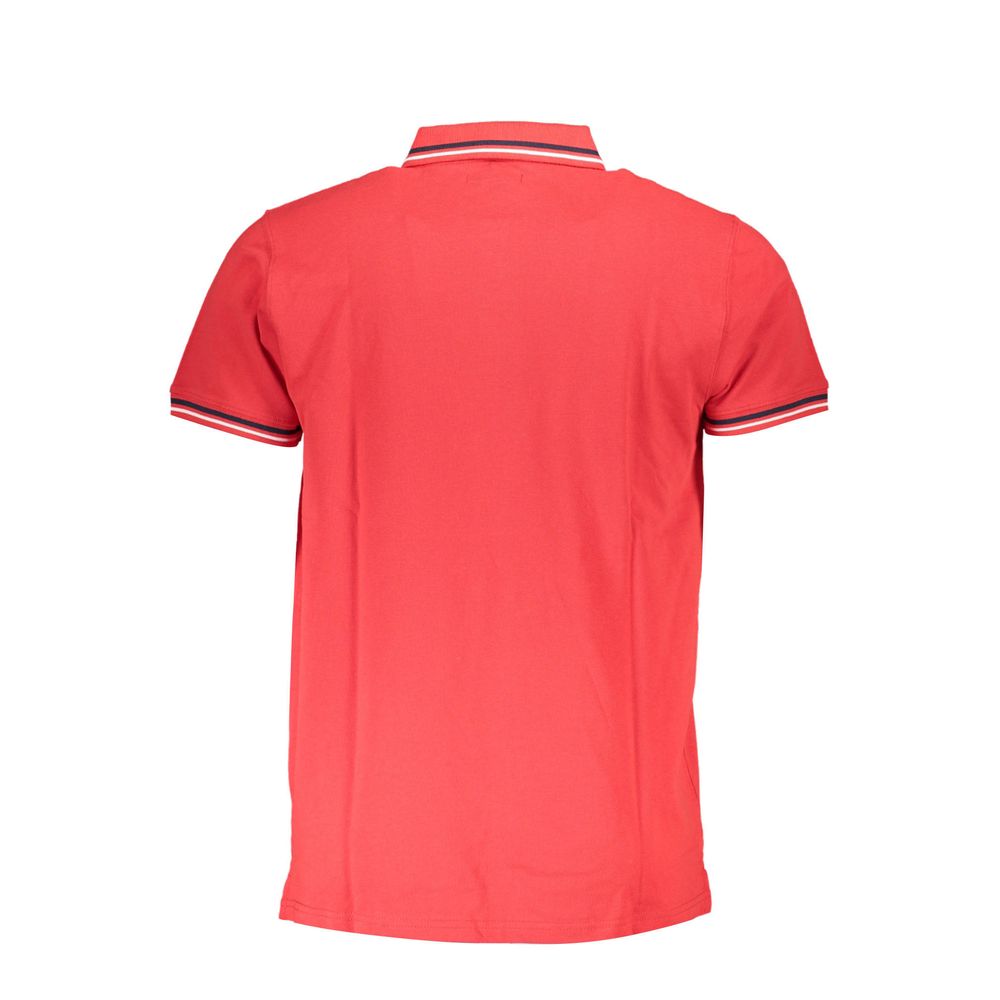 Cavalli Class Rotes Baumwoll-Poloshirt für Männer