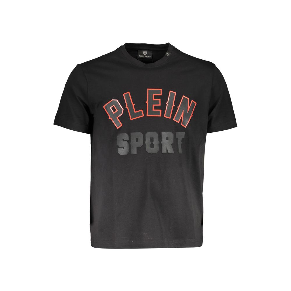 Plein Sport Schwarzes T-Shirt aus Baumwolle
