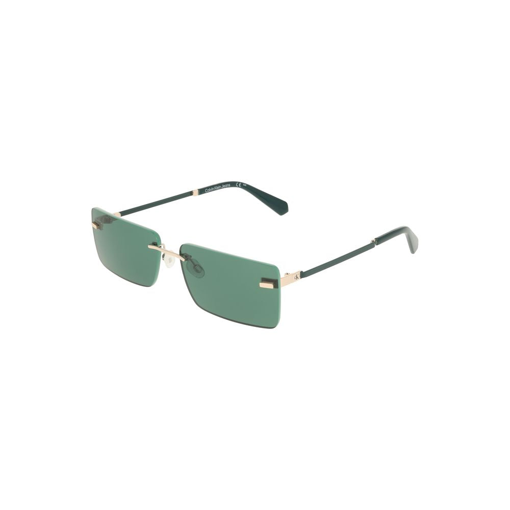 Calvin Klein Grüne Metall-Sonnenbrille für Frauen
