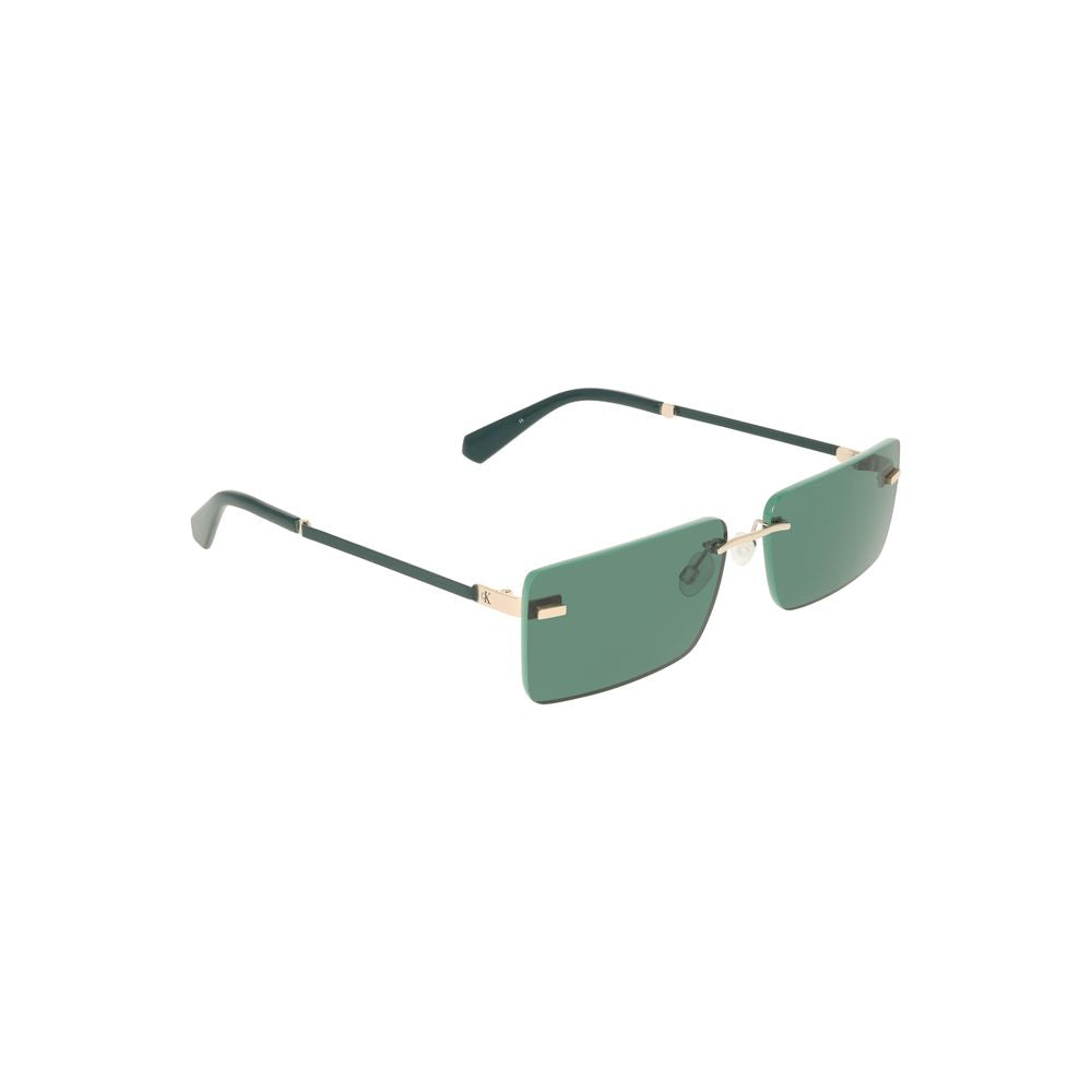 Calvin Klein Grüne Metall-Sonnenbrille für Frauen