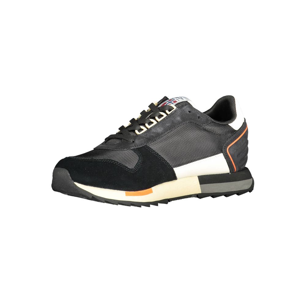 Napapijri Schwarzes Leder Herren Sneaker