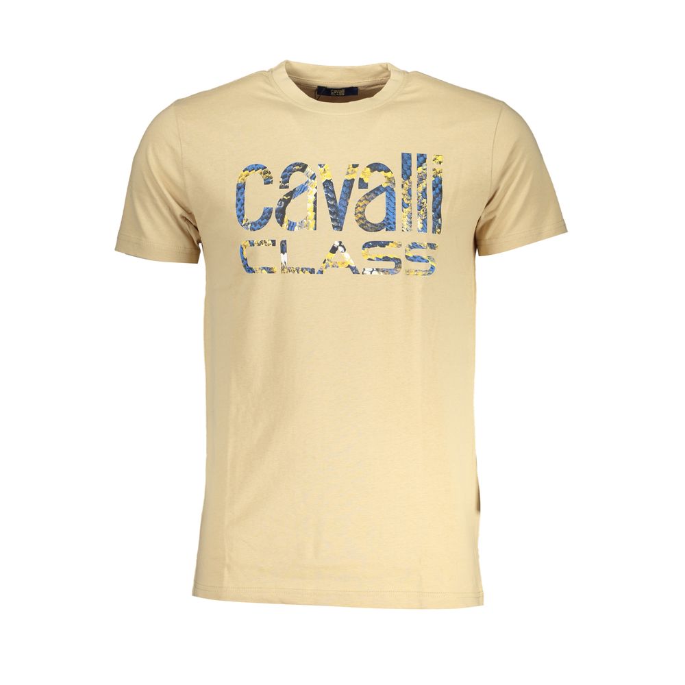 Cavalli Class T-Shirt aus beiger Baumwolle