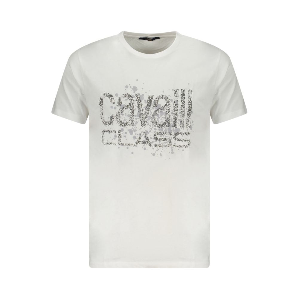 Cavalli Class Weißes Baumwolle Männer T-Shirt