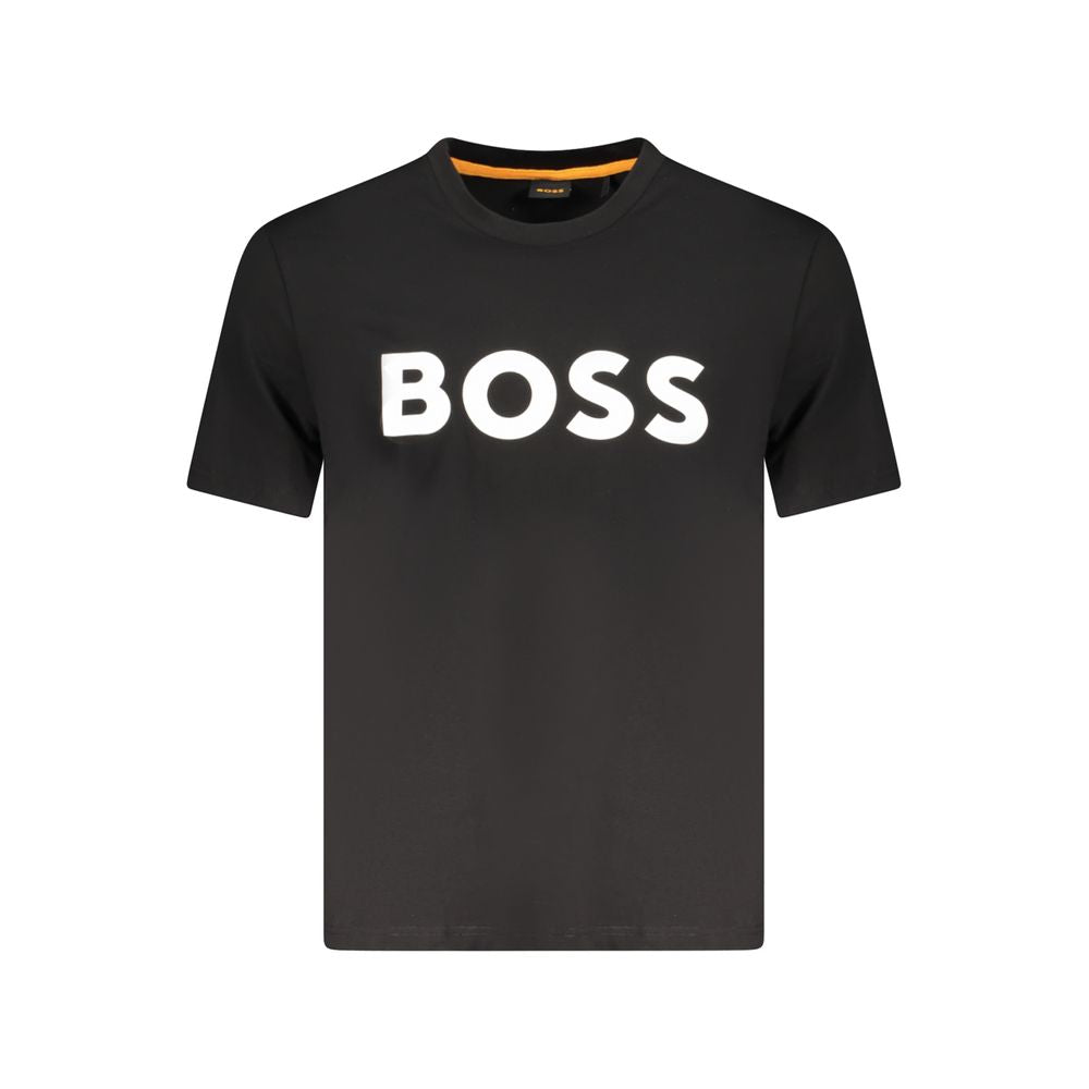 Hugo Boss Schwarzes Baumwolle Männer T-Shirt